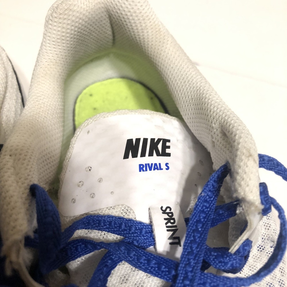 Nike Rival S Racing Sprint Hard Cleats Key Included Size 9 White - Picture 7 of 12